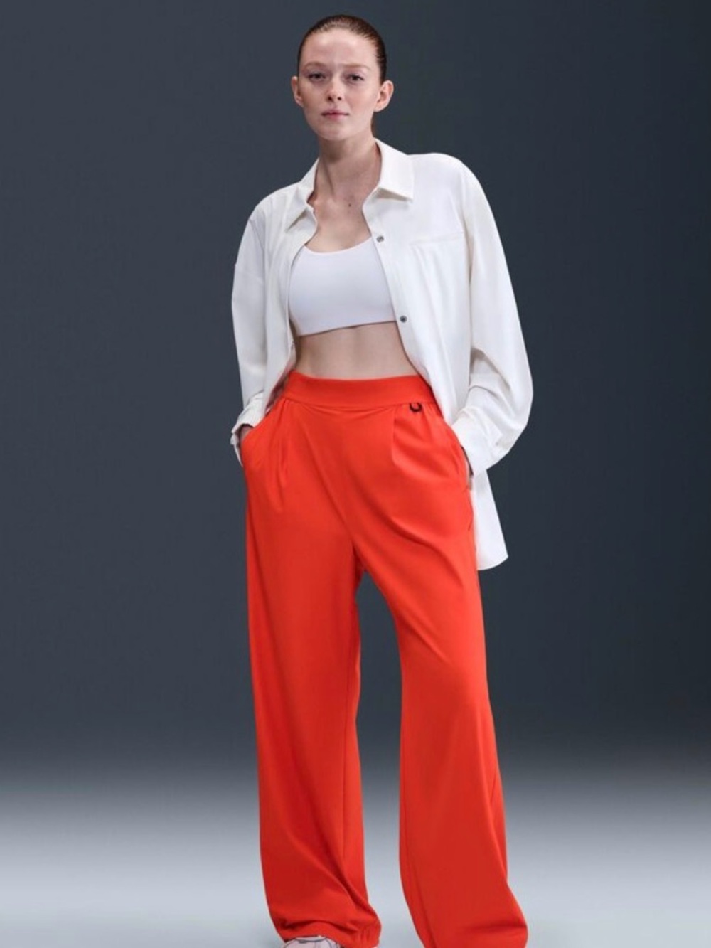 Nike 24.7 Women's Dri-FIT HM8389-104 High-Waisted Loose Wide-Leg Pants sz XS